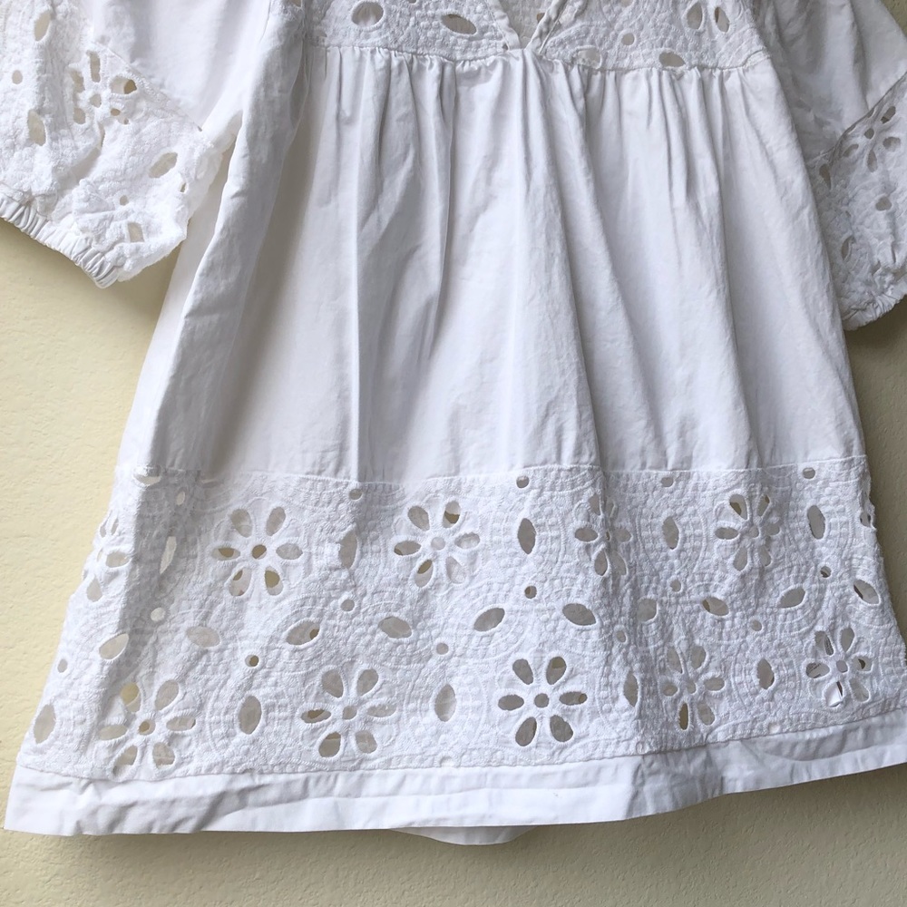Eri + Ali Rodin Eyelet White Blouse - XS - Picture 7 of 15